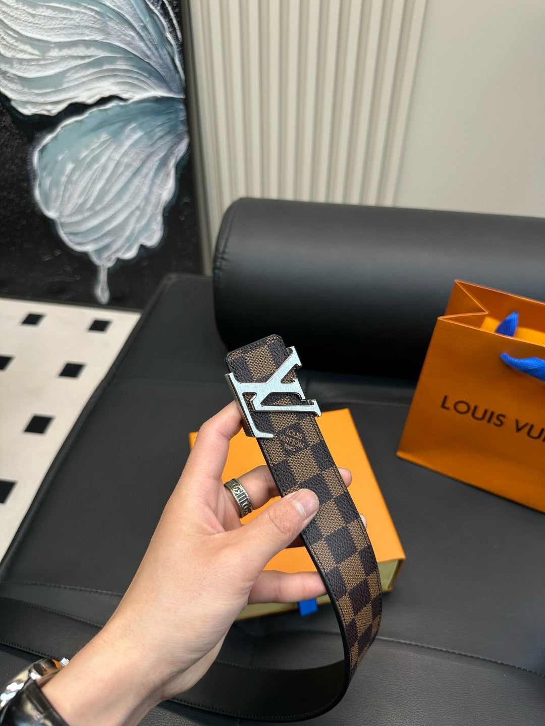 [Luxe]Checkerboard pattern, casual style