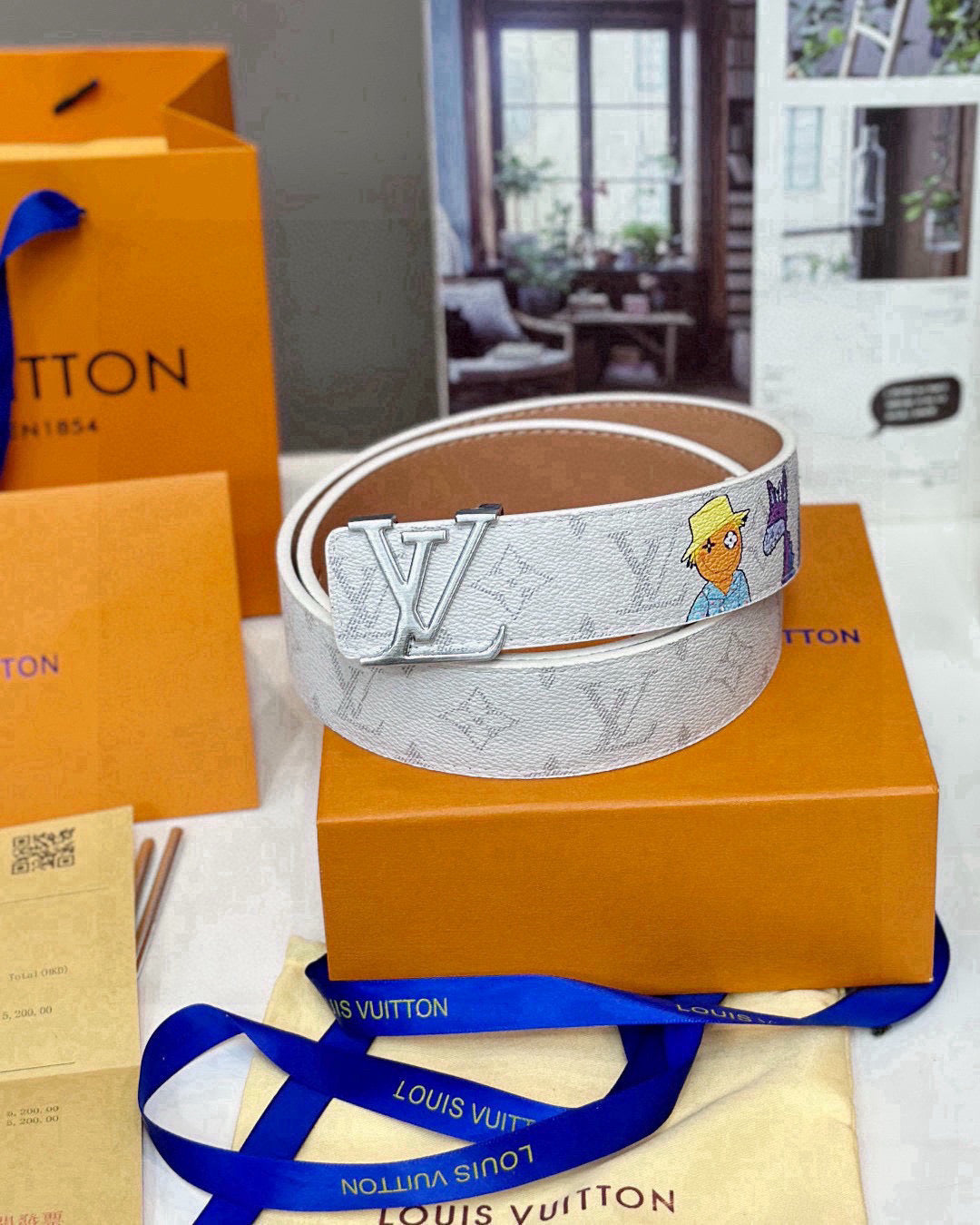 [Luxe]Lv White classic print with cartoon patterns （Silver）