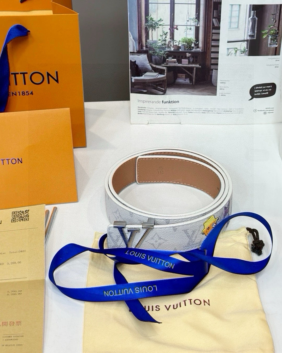 [Luxe]Lv White classic print with cartoon patterns （Silver）