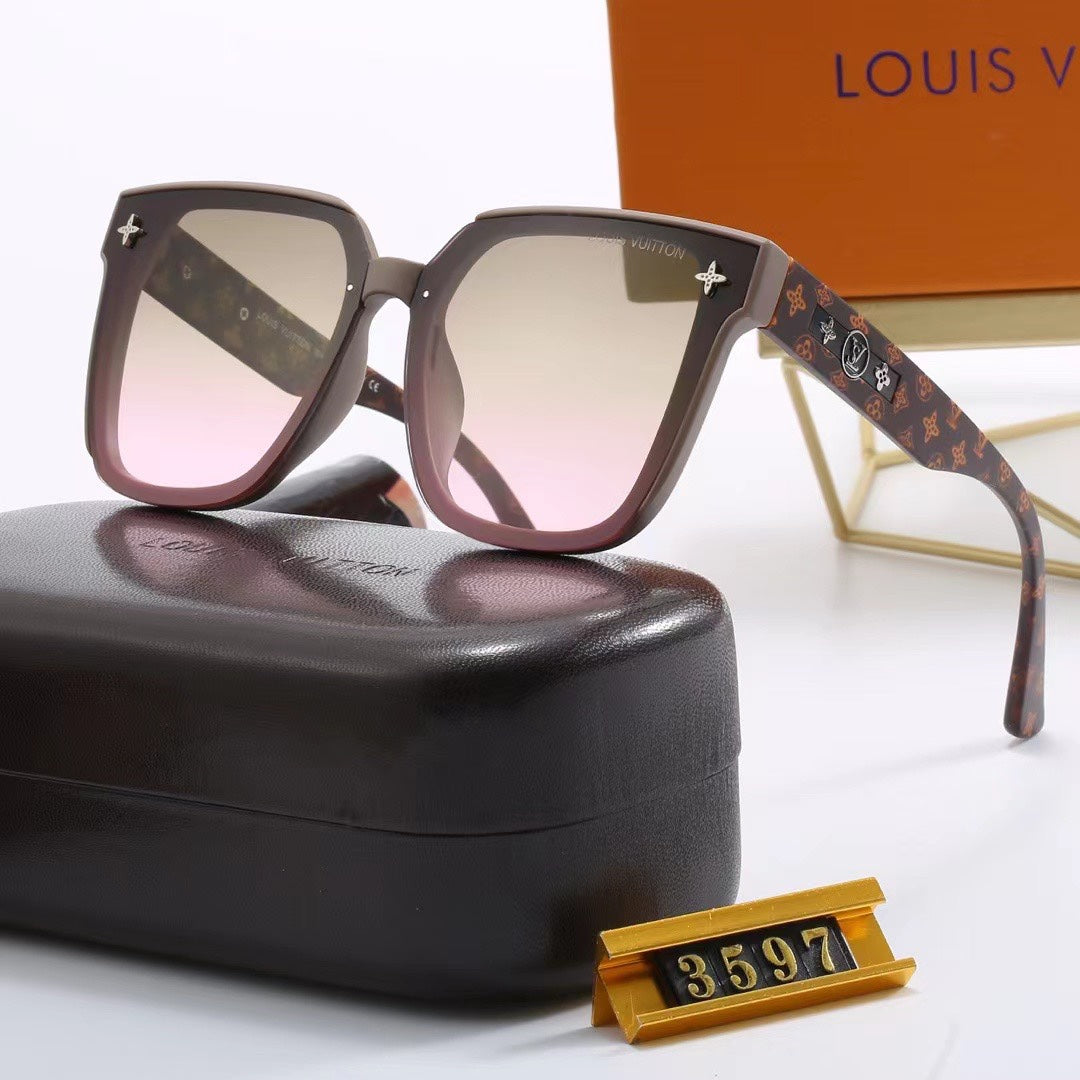 [Luxe]Full loge Frame Oversized Sunglasses-With Gift Box