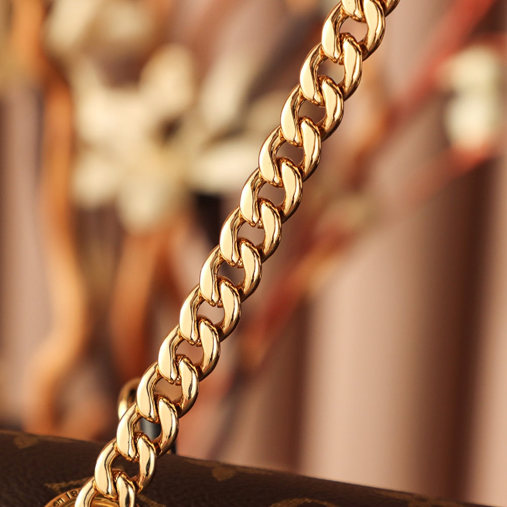 [Luxe]0528 Brown Monogram Coated Canvas Passy Gold Hardware