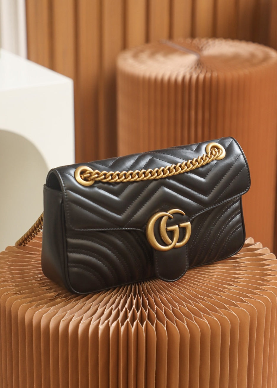 [Luxe]0528 black Small GG Marmont 2.0 Shoulder Bag