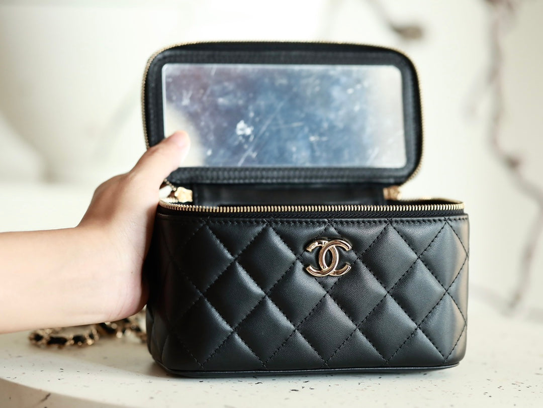 [Luxe]0528 Classic long box Vanity Case black
