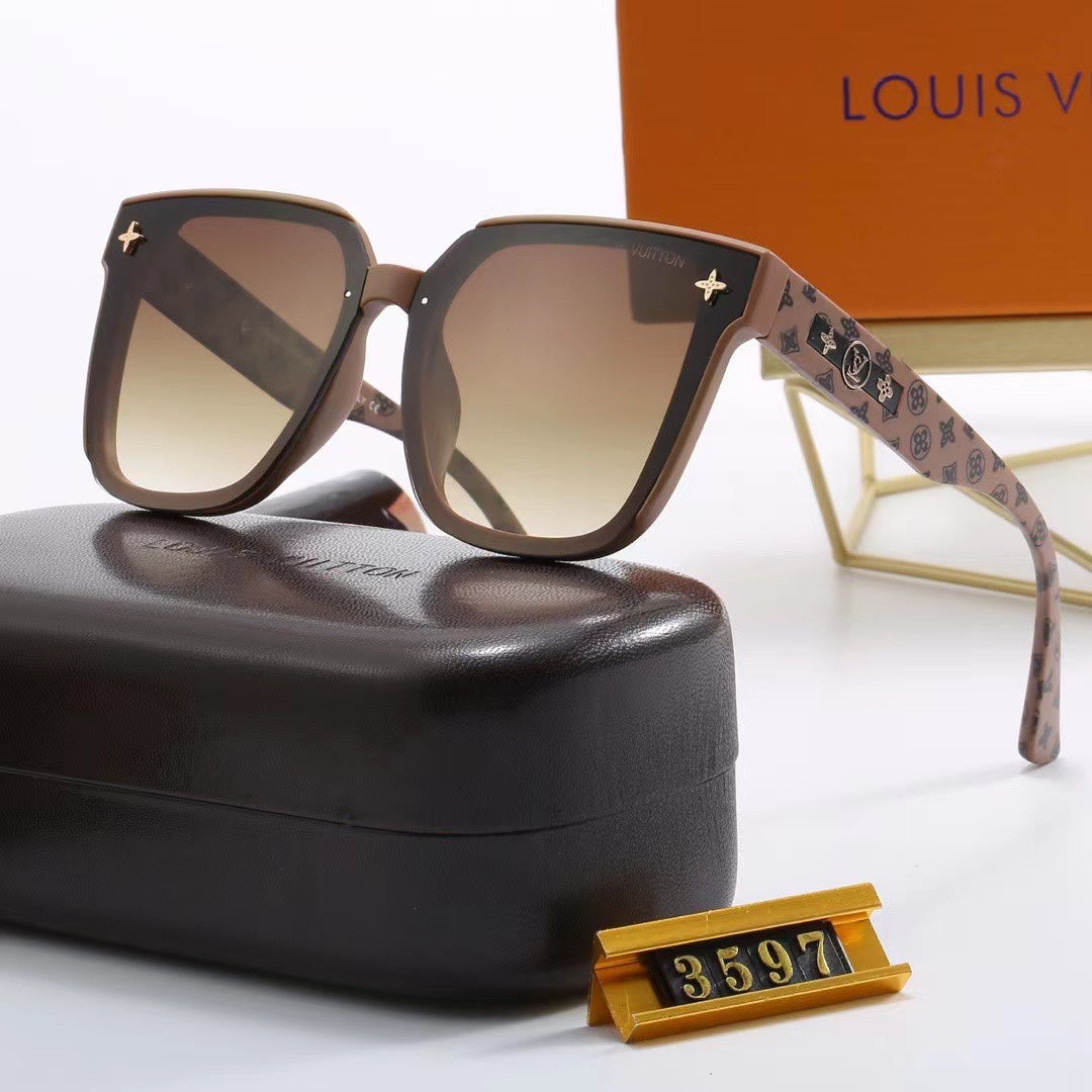 [Luxe]Full loge Frame Oversized Sunglasses-With Gift Box
