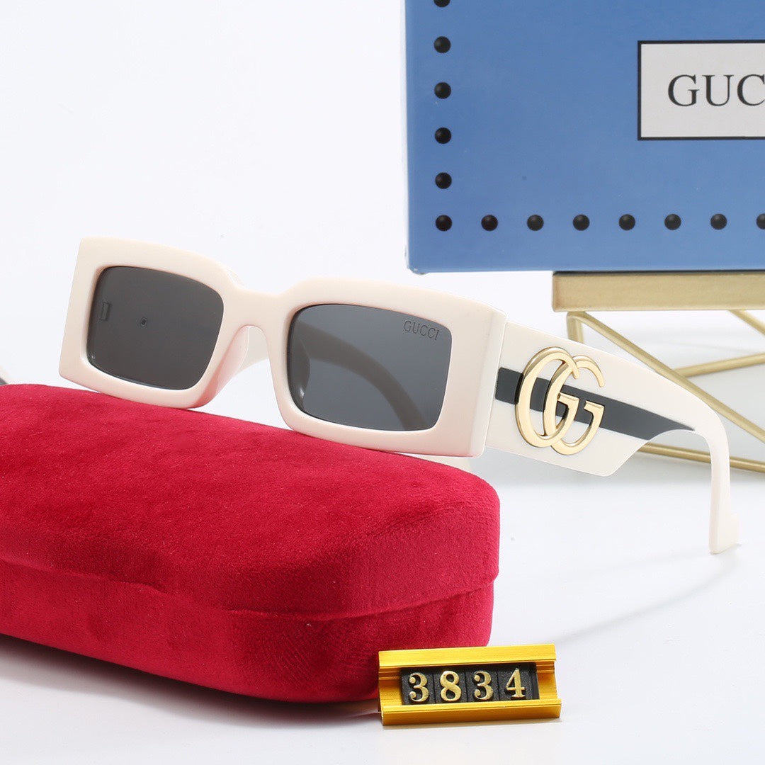 [Luxe]Rectangular Sunglasses-With Gift Box