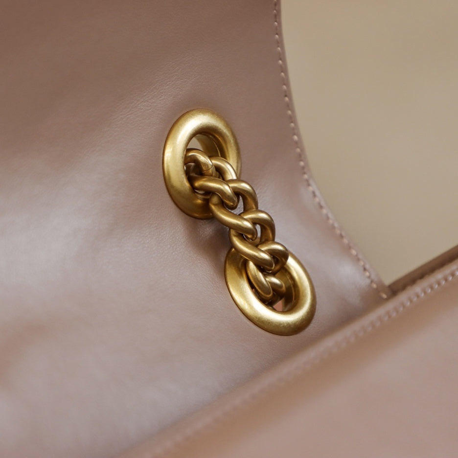 [Luxe]0528 milk tea color Small GG Marmont 2.0 Shoulder Bag