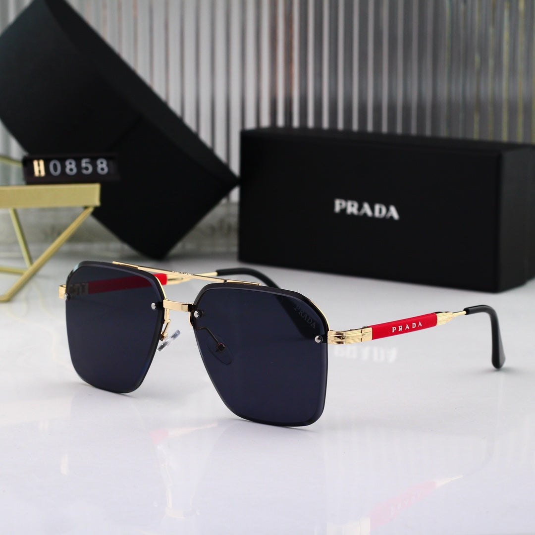 [Luxe]Gold Thin Frame Sunglasses-With Gift Box