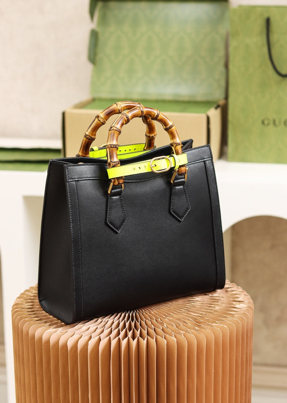 [Luxe]0528 Diana small tote bag black leather
