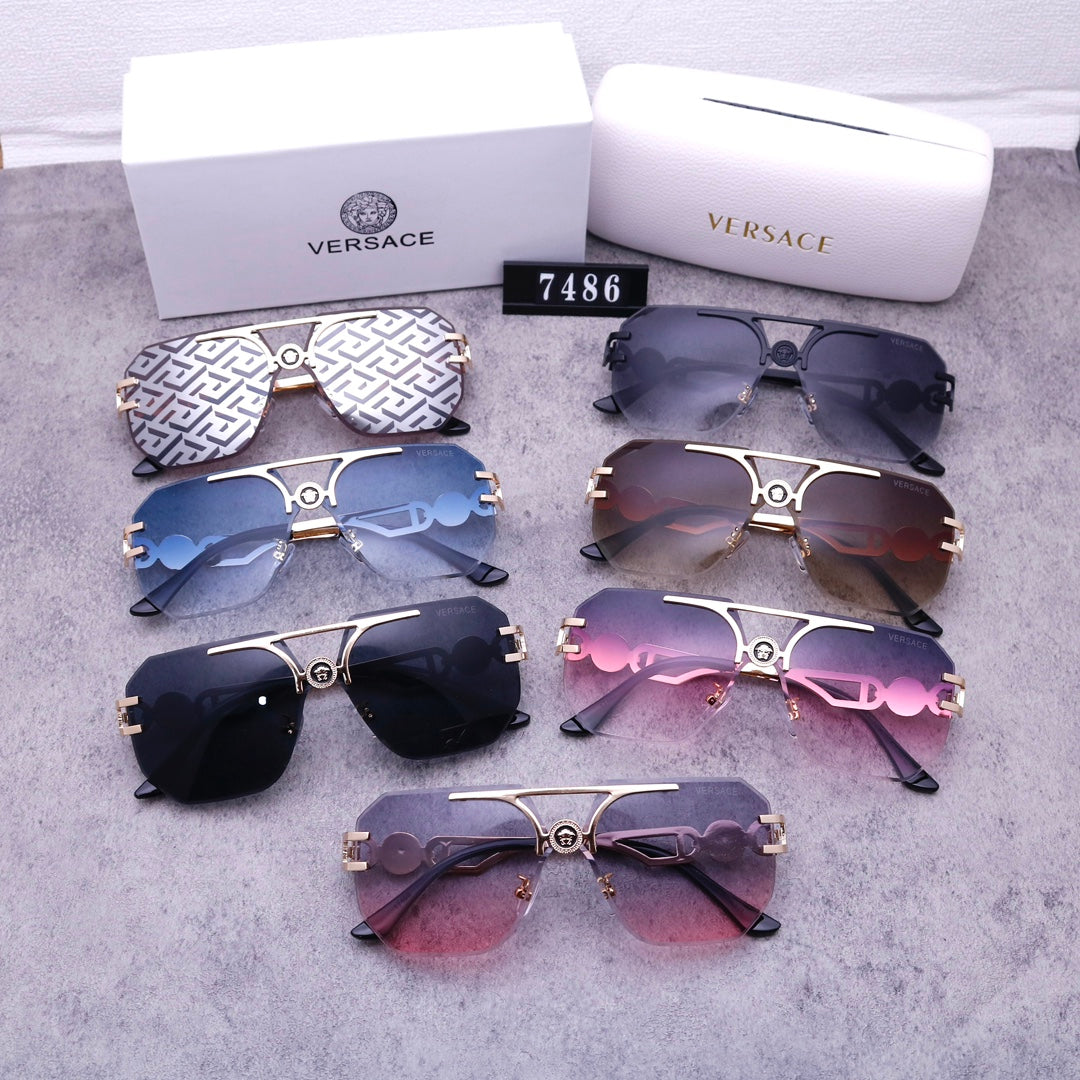 [Luxe]Stylish Medusa Rimless Sunglasses 7486