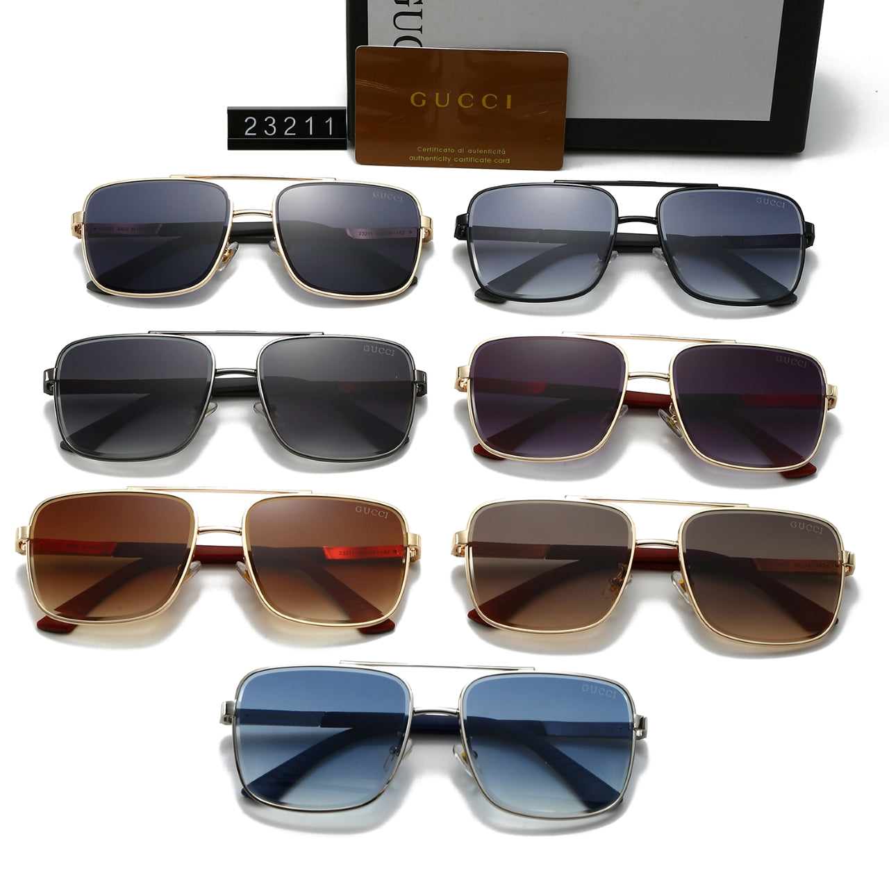 [Luxe]Fashion Polarized Metal Sunglasses 23211